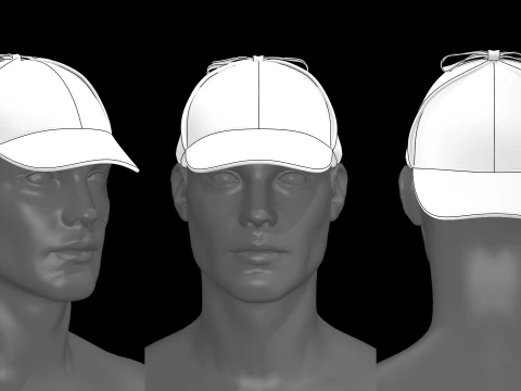 クラシック キャップ パック - mv2 zpac obj fbx highpoly 3Dモデル