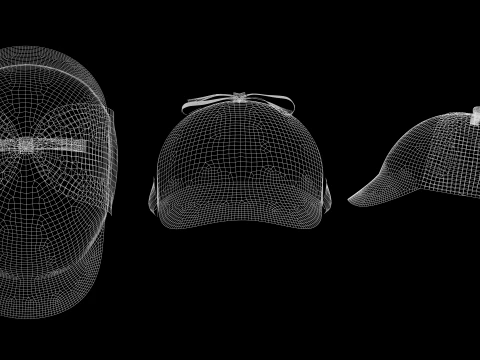 クラシック キャップ パック - mv2 zpac obj fbx highpoly 3Dモデル