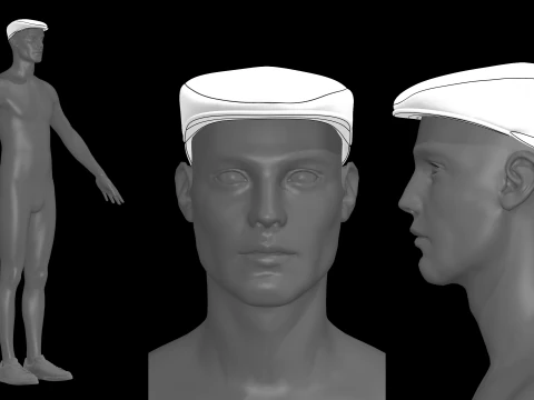 クラシック キャップ パック - mv2 zpac obj fbx highpoly 3Dモデル