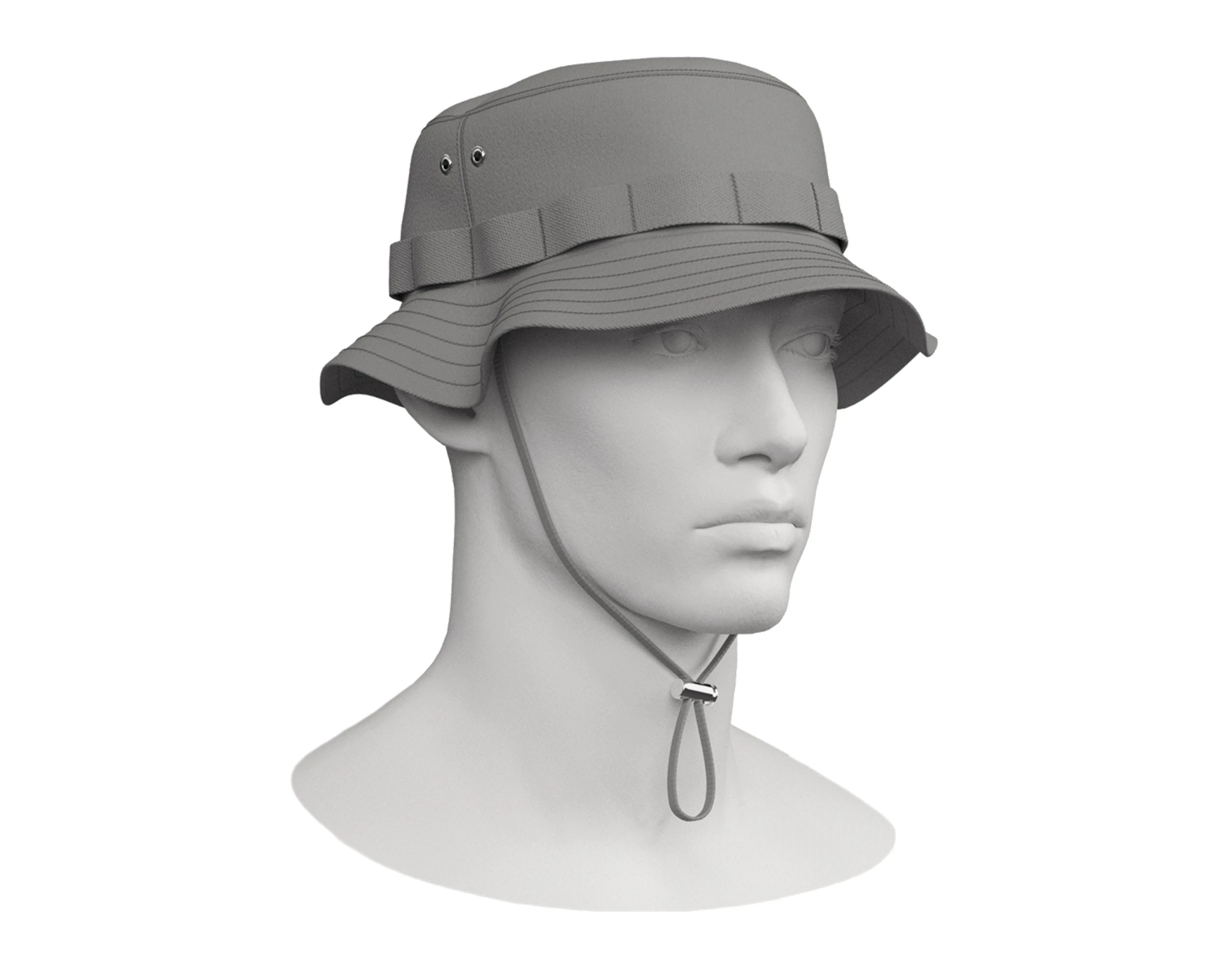 BASIC BUCKET HAT N2 - mv2 zpac obj fbx highpoly 3D Model .c4d .max .obj .3ds .fbx .stl .blend 