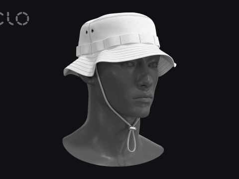 BASIC BUCKET HAT N2 - mv2 zpac obj fbx highpoly 3Dモデル
