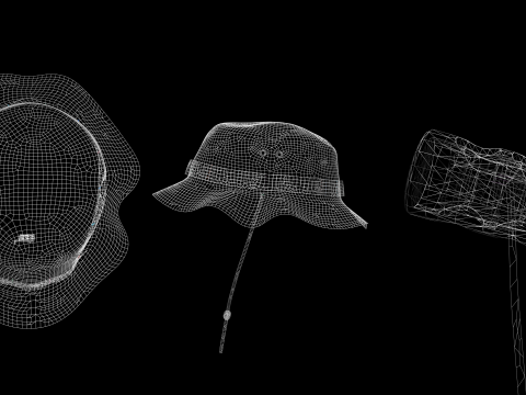 BASIC BUCKET HAT N2 - mv2 zpac obj fbx highpoly 3Dモデル