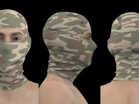 TACTICAL SKI MASK - g8m zprj obj fbx highpoly 3D 모델