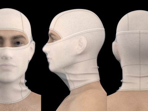 TACTICAL SKI MASK - g8m zprj obj fbx highpoly 3D 모델