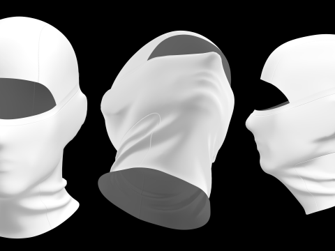 TACTICAL SKI MASK - g8m zprj obj fbx highpoly 3D 모델