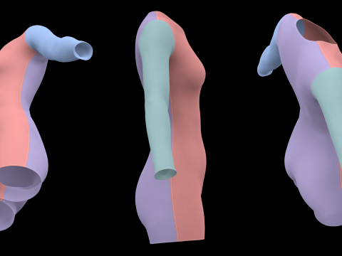 LONG SLEEVE BODYSUITS PACK - fv2 zpac obj fbx highpoly Modelo 3D