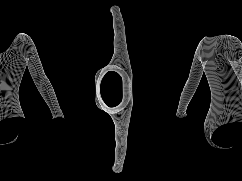 LONG SLEEVE BODYSUITS PACK - fv2 zpac obj fbx highpoly Modelo 3D