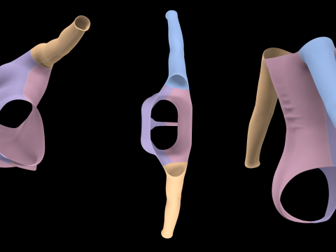 LONG SLEEVE BODYSUITS PACK - fv2 zpac obj fbx highpoly Modelo 3D