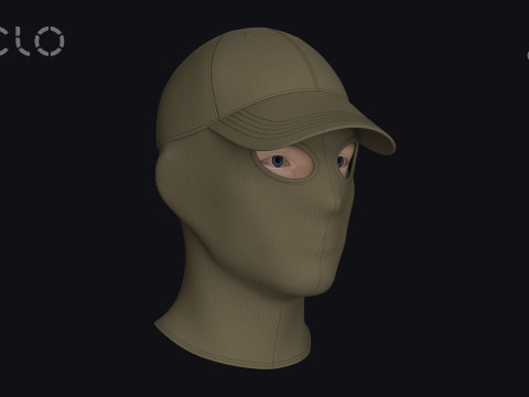 SKI MASK with CAP - g8m zprj obj fbx highpoly 3D 모델