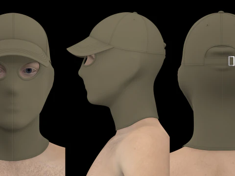 SKI MASK with CAP - g8m zprj obj fbx highpoly 3D Model