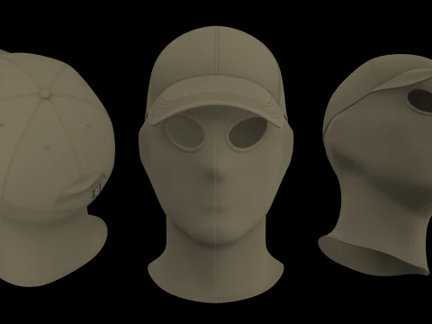 SKI MASK with CAP - g8m zprj obj fbx highpoly 3D Model