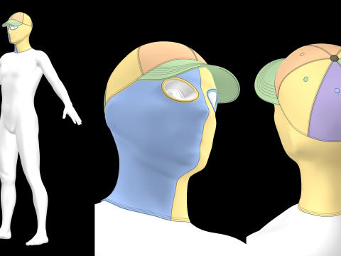 SKI MASK with CAP - g8m zprj obj fbx highpoly 3D 모델