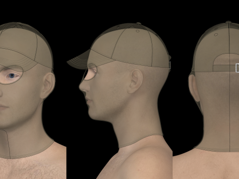 SKI MASK with CAP - g8m zprj obj fbx highpoly 3D 모델