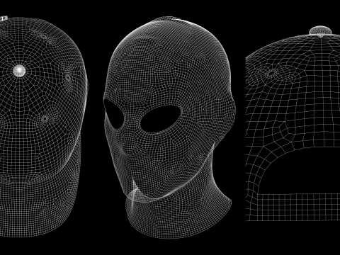 SKI MASK with CAP - g8m zprj obj fbx highpoly 3D 모델