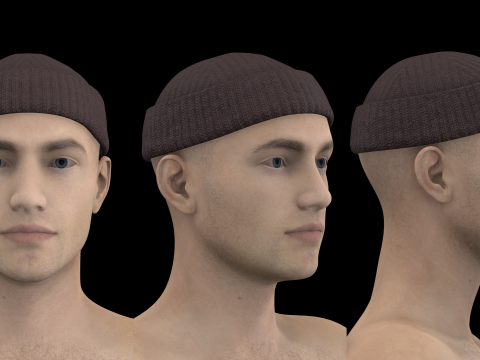 BASIC BEANIES PACK - g8m zpac obj fbx highpoly 3Dモデル