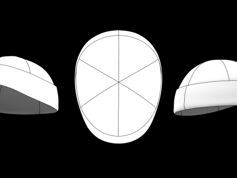 BASIC BEANIES PACK - g8m zpac obj fbx highpoly 3Dモデル