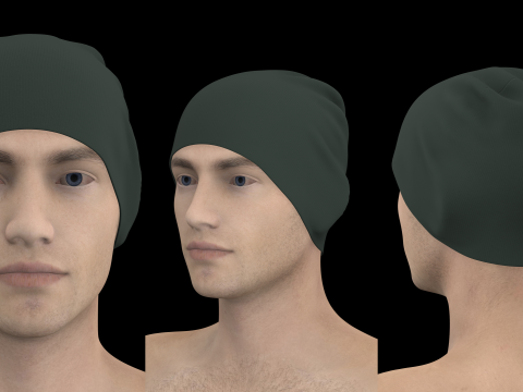 BASIC BEANIES PACK - g8m zpac obj fbx highpoly 3Dモデル