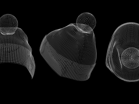 BASIC BEANIES PACK - g8m zpac obj fbx highpoly 3Dモデル