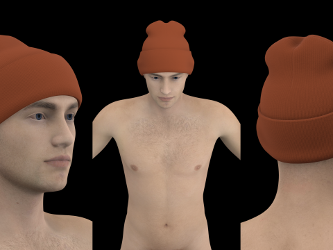 BASIC BEANIES PACK - g8m zpac obj fbx highpoly 3Dモデル