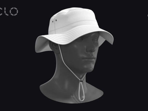 BASIC FISHING HAT - g8m zpac obj fbx highpoly 3Dモデル