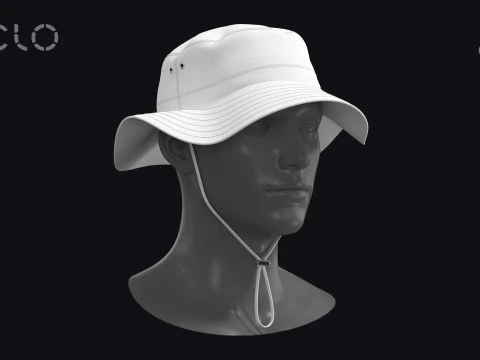 BASIC FISHING HAT - g8m zpac obj fbx highpoly 3D Model