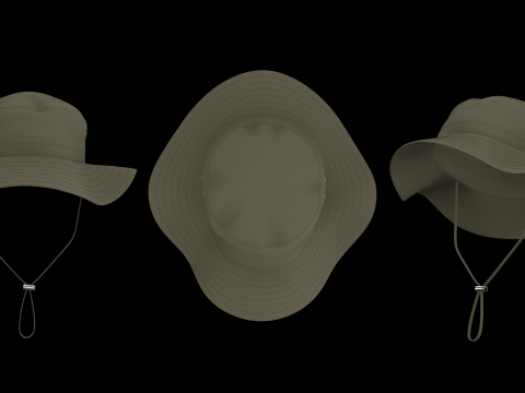 BASIC FISHING HAT - g8m zpac obj fbx highpoly 3Dモデル