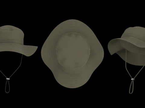 BASIC FISHING HAT - g8m zpac obj fbx highpoly 3D Model