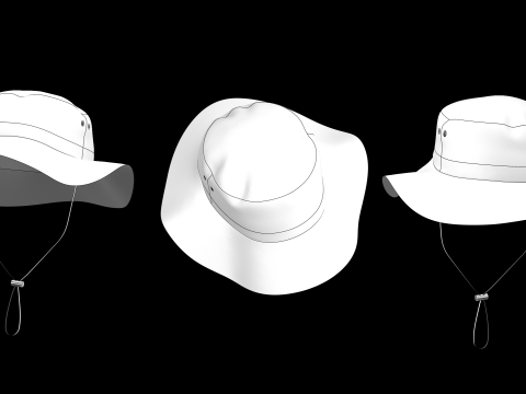 BASIC FISHING HAT - g8m zpac obj fbx highpoly 3Dモデル