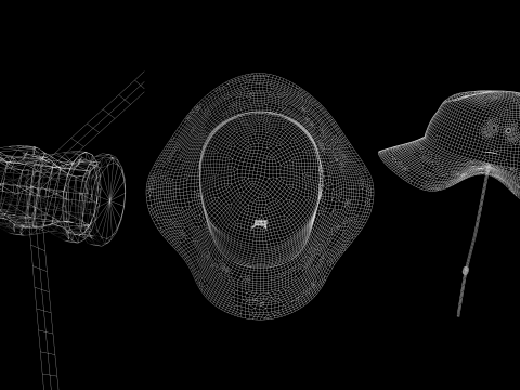 BASIC FISHING HAT - g8m zpac obj fbx highpoly 3Dモデル