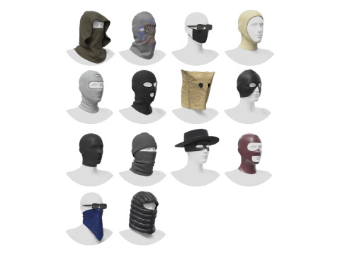 MASK MANIA PACK 2021 - g8m zprj obj fbx highpoly 3Dモデル