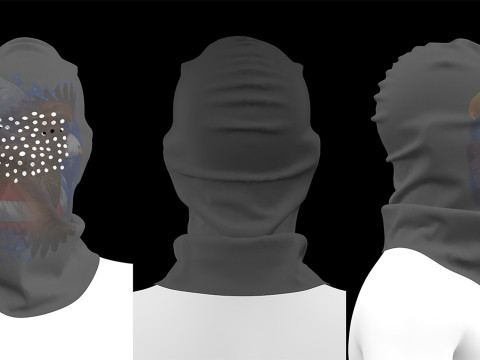 MASK MANIA PACK 2021 - g8m zprj obj fbx highpoly Model 3D