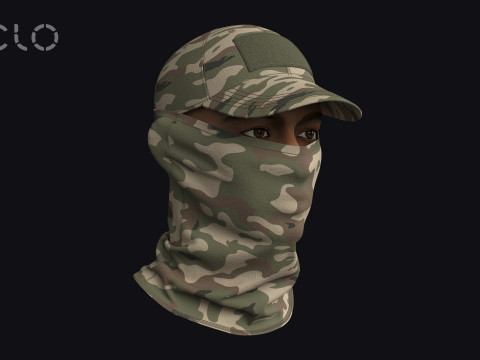 MILITARY CAP and BUFF - mv2 zprj obj fbx highpoly 3Dモデル