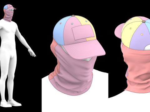 MILITARY CAP and BUFF - mv2 zprj obj fbx highpoly 3Dモデル