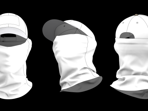 MILITARY CAP and BUFF - mv2 zprj obj fbx highpoly 3Dモデル