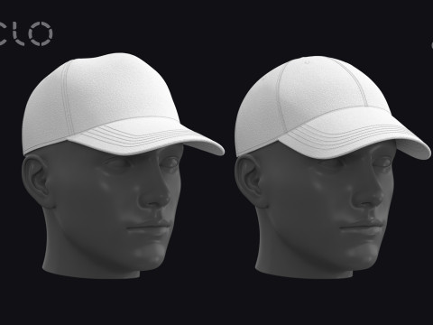 BASIC BASEBALL CAPS - g8m zprj obj fbx highpoly 3D 모델