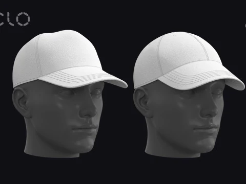 BASIC BASEBALL CAPS - g8m zprj obj fbx highpoly 3D Model