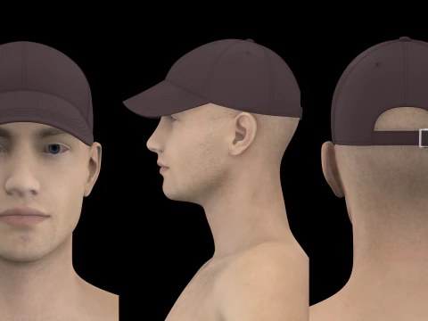 BASIC BASEBALL CAPS - g8m zprj obj fbx highpoly 3D Model
