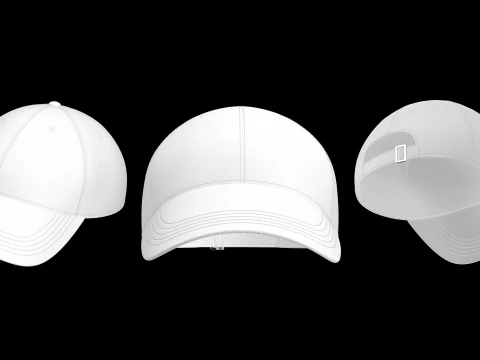 BASIC BASEBALL CAPS - g8m zprj obj fbx highpoly 3D Model