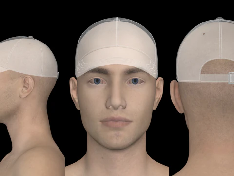 BASIC BASEBALL CAPS - g8m zprj obj fbx highpoly 3D Model