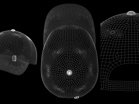 BASIC BASEBALL CAPS - g8m zprj obj fbx highpoly 3D Model