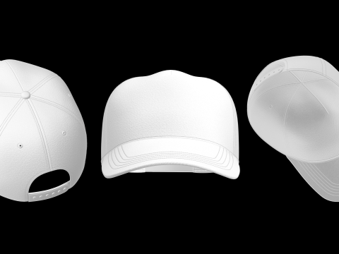 BASIC BASEBALL CAPS - g8m zprj obj fbx highpoly 3D 모델
