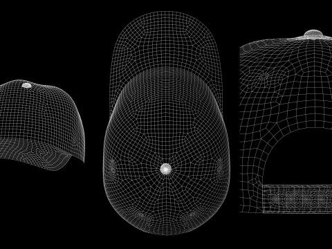 BASIC BASEBALL CAPS - g8m zprj obj fbx highpoly 3D Model