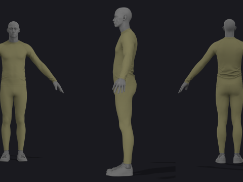 THERMAL UNDERWEAR - mv2 zpac obj fbx highpoly Model 3D
