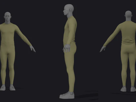 THERMAL UNDERWEAR - mv2 zpac obj fbx highpoly 3D Model