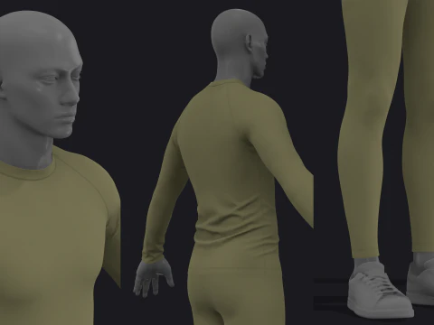 THERMAL UNDERWEAR - mv2 zpac obj fbx highpoly 3D Model