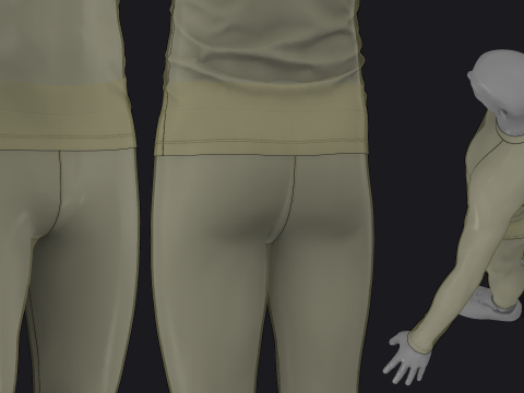 THERMAL UNDERWEAR - mv2 zpac obj fbx highpoly Model 3D