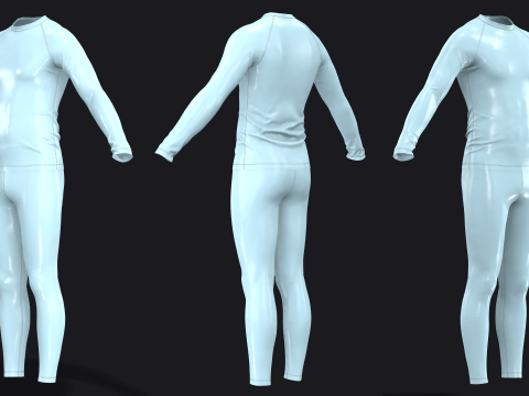 THERMAL UNDERWEAR - mv2 zpac obj fbx highpoly Model 3D