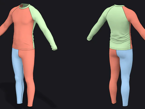 THERMAL UNDERWEAR - mv2 zpac obj fbx highpoly 3D Model