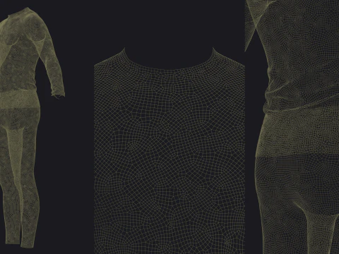 THERMAL UNDERWEAR - mv2 zpac obj fbx highpoly 3D Model