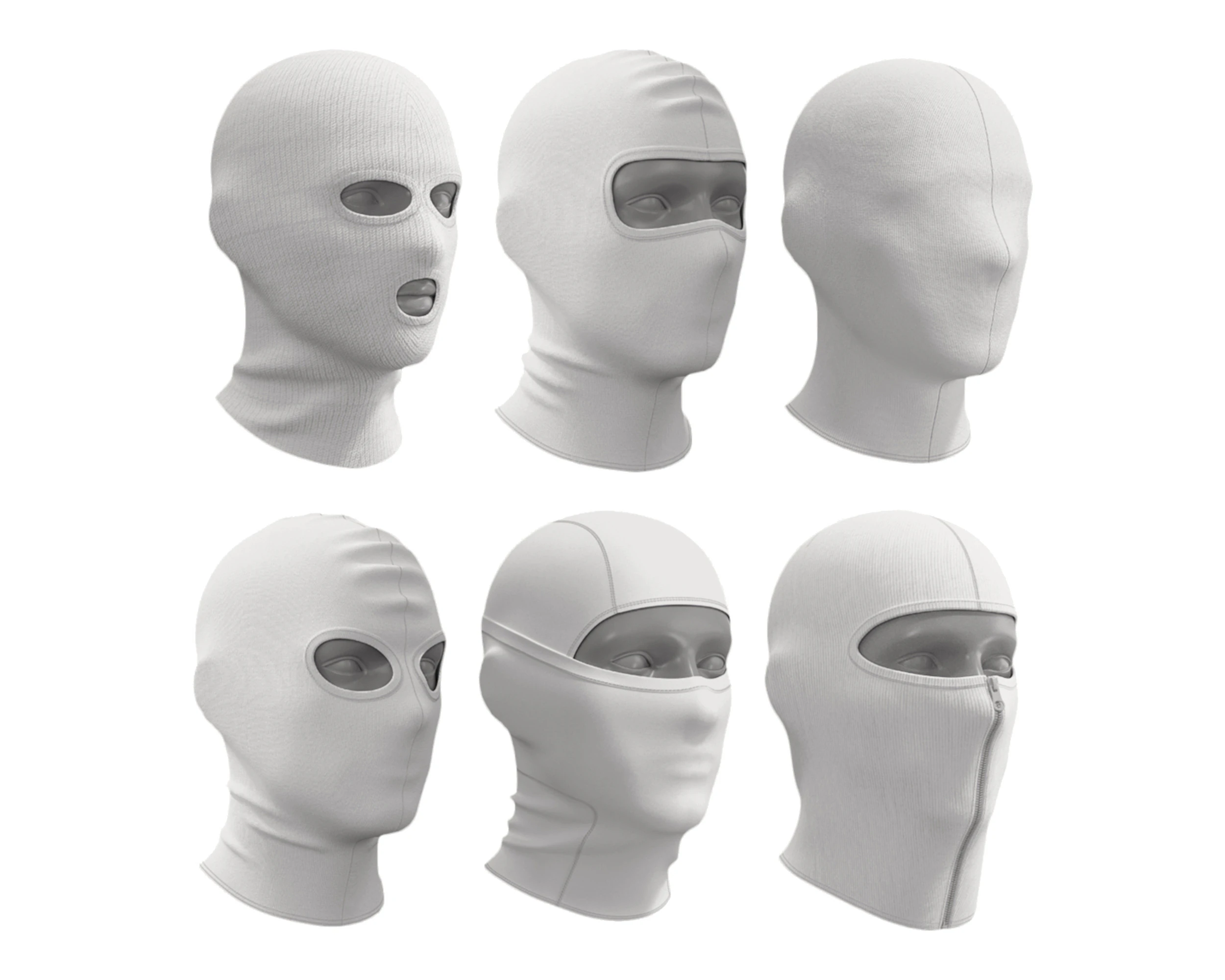 SKI MASK PACK - g8m zpac obj fbx highpoly 3D Model .c4d .max .obj .3ds .fbx .stl .blend 